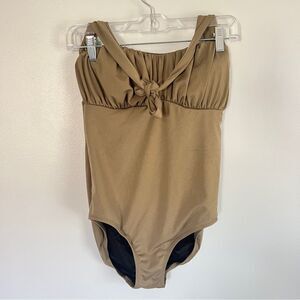 Lands’ End Balloon Bandeau One Piece Swimsuit 6 Molded Cups Gorgeous